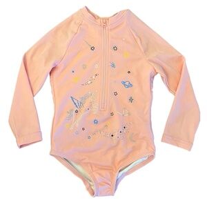 NWT - HANNA ANDERSSON One-Piece Rash Guard Swimsuit - Size 4